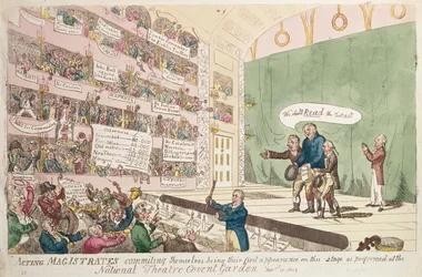 Acting Magistrates committing themselves, being their first appearance as performed at the National Theatre Covent Garden, London, 1809